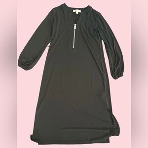 Michael Kors Elegant Black Long Sleeve Dress